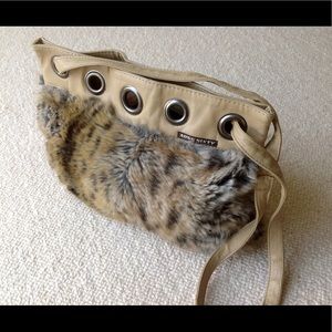 Miss Sixty Caramel Fur Shoulder handbag